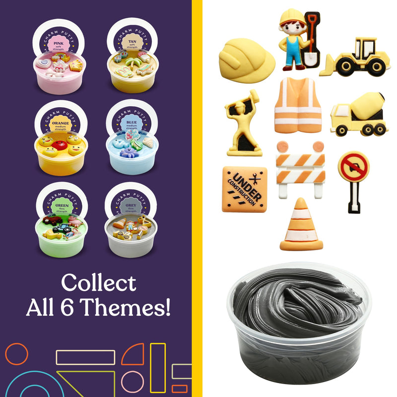 [Australia] - Special Supplies Sensory Therapy Putty for Kids and Adults with Cute Charms, Resistive Hand Exercise Stress Relief Therapy Putty (Construction) Construction 