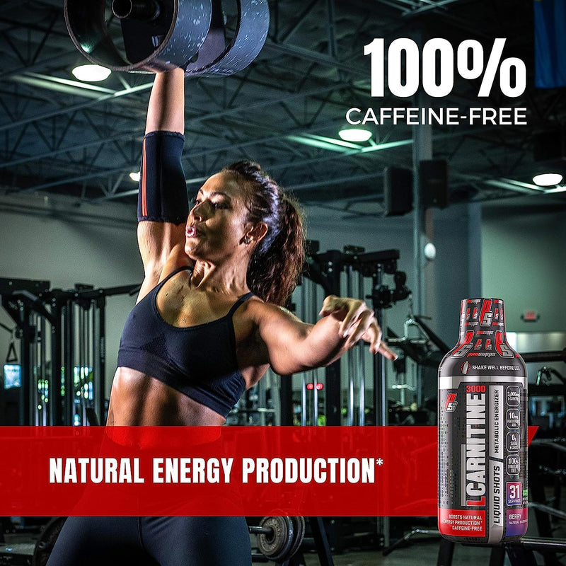 Pro Sup L-Carnitine 3000 Stimulant Free Liquid Shots for Men and Women - Workout Drink for Performance and Muscle Recovery, 31 Servings (473 ml, Dragon Fruit) 473 ml (Pack of 1)