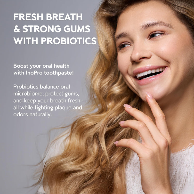 [Australia] - InoPro Natural Whitening Hydroxyapatite Toothpaste with Probiotic for Sensitive Teeth, Fluoride Free Enamel Repair Remineralizing Toothpaste, SLS Free, Baking Soda, Coconut Oil, 5oz 