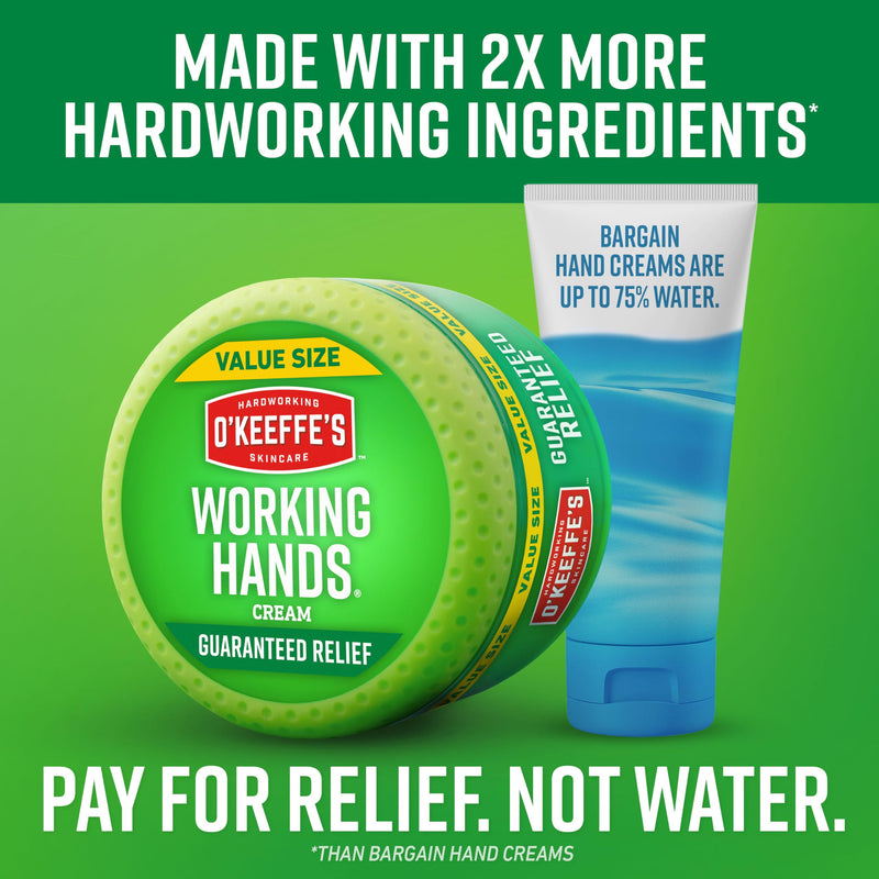 [Australia] - O'Keeffe's Working Hands Hand Cream for Extreme Dryness - 6.8 oz Value Size Jar (2 Pack) - Repairing Skincare for Cracked, Dry Hands 2 Pack 6.8 Ounce (Pack of 2) 
