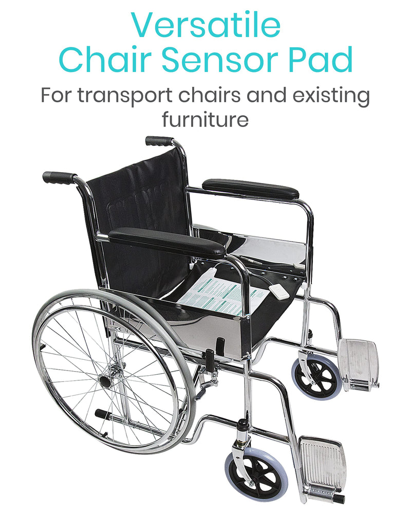 [Australia] - Wireless Chair Alarm by Vive - Wheelchair Motion Sensor Kit for Elderly Dementia Patients - Weight Movement Pressure Pad Detector - Automatic Health Alert System for Mat Elderly Chair Alarm + Pager 