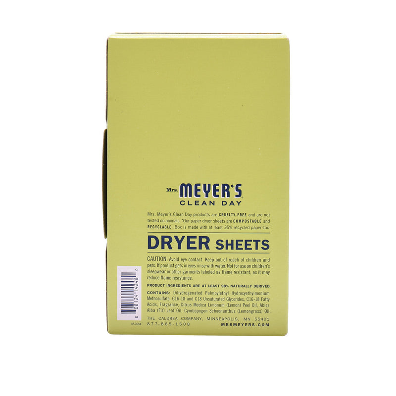 [Australia] - Mrs. Meyer's Clean Day Dryer Sheets, 80 Count (Lemon Verbena, Pack - 1) Lemon Verbena 