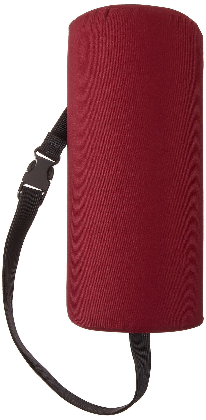 Sammons Preston Half Lumbar Roll with Attachment Strap, D-Shape Low Back Support Cushion, Posture Support Pillow for Spinal Alignment and Curvature, Pain Relief in Head, Neck, Shoulder, Burgundy, 4.5" 4.5"