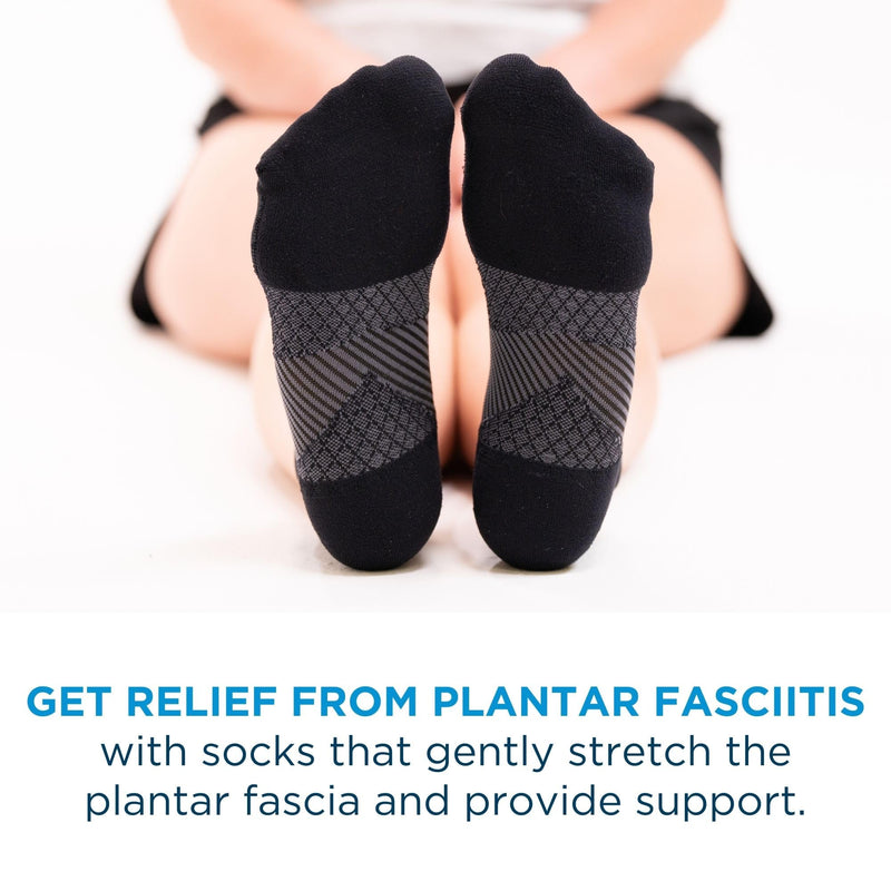 OrthoSleeve Orthotic Plantar Fasciitis Socks helps prevent plantar fasciitis relieves heel and arch pain Small White No-Show