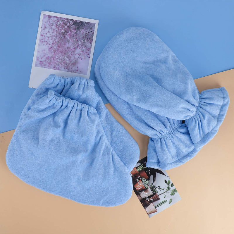 [Australia] - Paraffin Wax Booties and Gloves, Segbeauty Larger Thicker Paraffin Heated Hand SPA Mittens Foot Liners, Gloves & Socks for Hot Wax Hand thera-py Thermal treat-ment Wax Warmer Paraffin Wax Machine Elastic mitts&booties-Large 