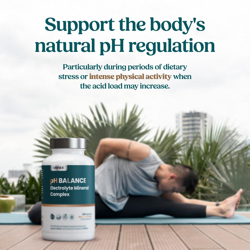 pH Balance Electrolyte Mineral Complex with Organic Alfalfa – Magnesium, Potassium, Calcium, Zinc, Vitamin C & Vitamin D3 – Electrolyte & Mineral Supplement – 120 Capsules