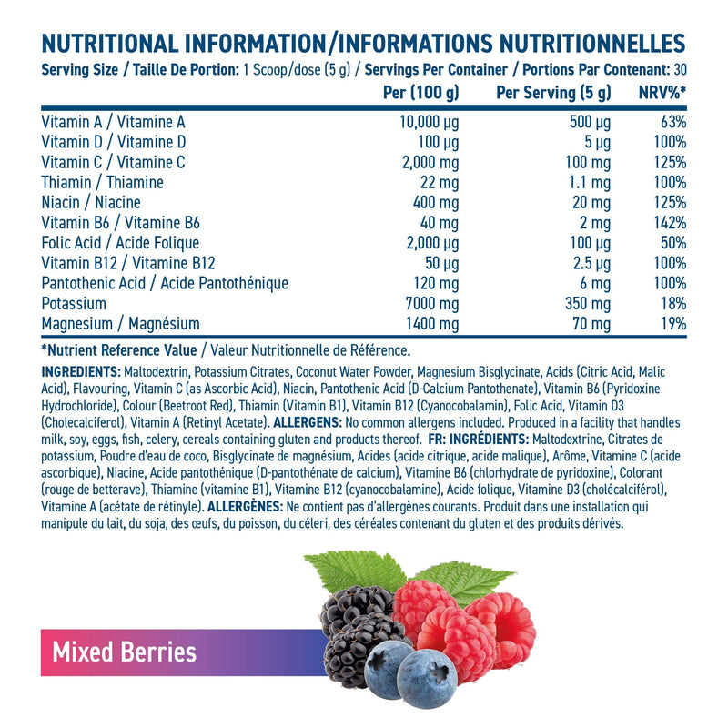 Applied Nutrition Solutions Multivitamin Powder - Daily Multivitamin Drink with Essential Vitamins & Minerals, Energy Immune & Wellness Support Zero Sugar (150g - 30 Servings) (Mixed Berries) Mixed Berries 150 g (Pack of 1)