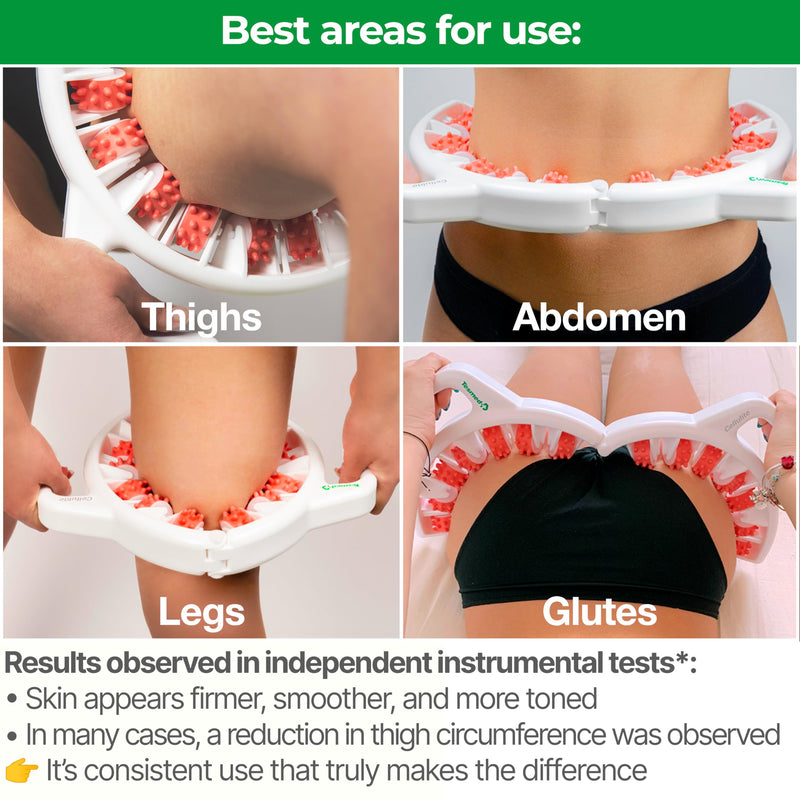 [Australia] - TESMED Cellulite Manual Massager : Made in Italy, Patented with Converging & Diverging Roller Technology. Anti Cellulite Roller for Thighs and Buttock 