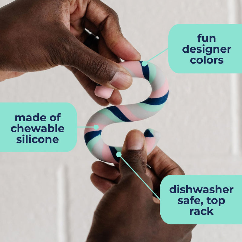 [Australia] - S-Chidget - Chewy Sensory Fidget and Oral Motor Therapy Tool for Kids with Special Needs - Chew Toy for Kids with Sensory Issues - Toddler Chewy Sensory Toy - (Pack of 2) 