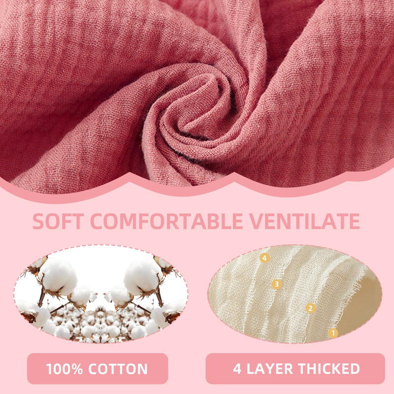 [Australia] - Muslin Baby Bibs for Baby Girls, Muslin Bibs Drool Bandana Bibs Cranberry 