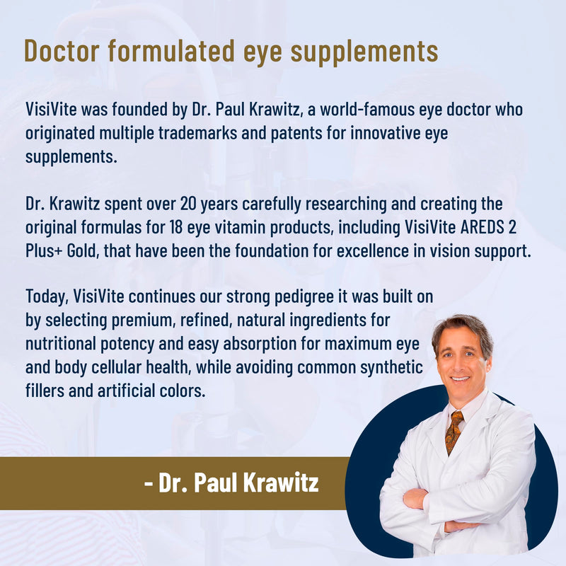 [Australia] - Doctor Formulated AREDS 2 Plus Eye Vitamins with Zeaxanthin Plus Lutein - Bilberry and Grape Seed Extract - Premium Eye Health Formula - 60 Eye Supplement Capsules of VisiVite Gold Plus 1 Pack - 60 Capsules 