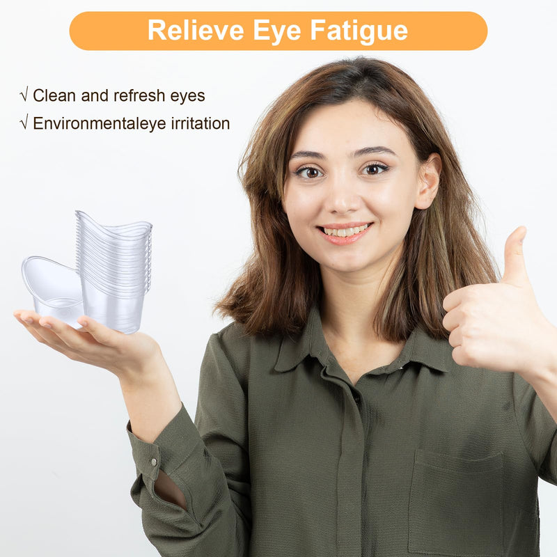 [Australia] - SHENLIU 20 Packs of 5 ml Disposable Eyes Washes Cups, Portable Plastic Measuring Cups, Eyes Wash Sets Bath Eye Wash Eye Care Tools for Drops Elderly and Travel Cleaning, Quick Fatigue Relief 