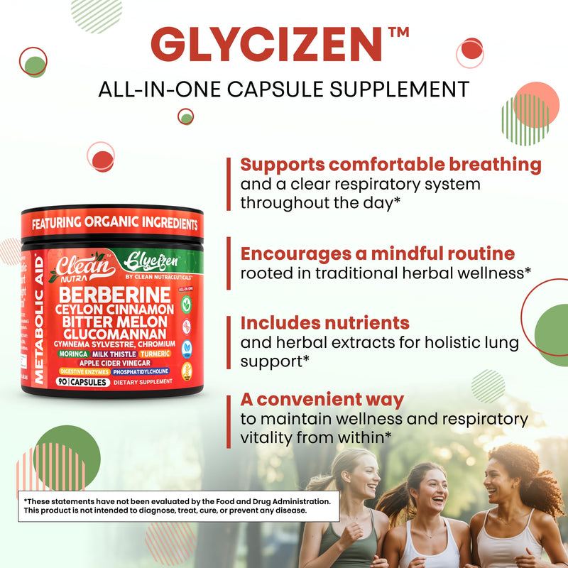 [Australia] - Clean Nutra Berberine and Ceylon Cinnamon Supplement Bitter Melon Glucomannan Gymnema Sylvestre Chromium Moringa Milk Thistle Turmeric Apple Cider Vinegar Digestive Enzymes Inositol Pills 90 Capsules 