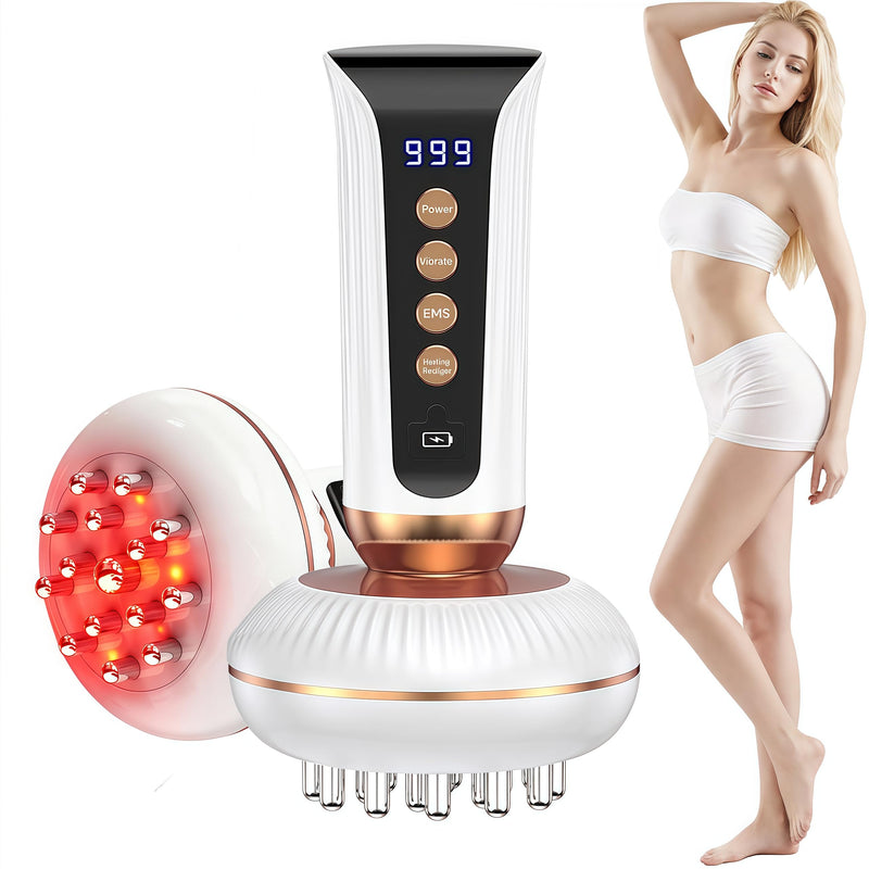 4-in-1 Lymphatic Drainage Massager - Body Sculpting Machine - Anti Cellulite Massage Tool for Cellulite Reduction, Fat, Pain Relief on Legs, Arms, Belly, Butt & Stomach