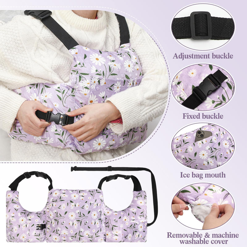 [Australia] - Post Mastectomy Pillow with Shower Lanyard Breast Surgery Pillow for Car Breast Reduction & Augmentation Patients Post Surgery Gift for Mastectomy Drain Holder Recovery Management 