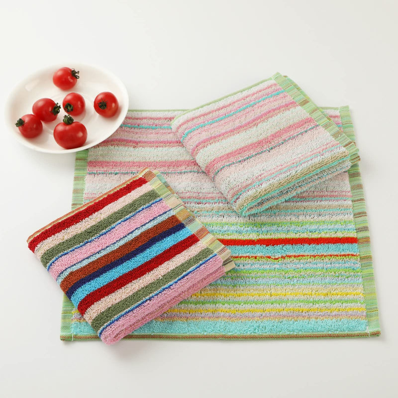[Australia] - Kitchen Dishcloths for Washing Dishes, Ultra Absorbent Dish Rags, Cotton Cleaning Cloths Pack of 8, 12x12 Inches (Mix-1, 12x12 inch) Mix-1 