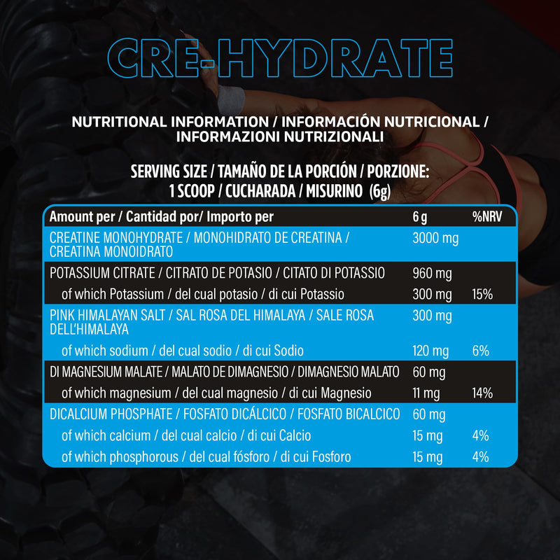 NXT Nutrition Creatine Powder and Electrolyte Mix, 100% Pure Creatine Monohydrate Powder for Strength and Power with Hydrating Electrolytes (180g, Ice Burst) 180g