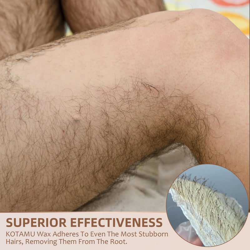 [Australia] - KOTAMU Wach hair removal, coconut oil waxing for chest, back, face, eyebrows, arms, armpits and bikini area, without wax strips, specially formulated for coarse fine hair 450g CREAM 