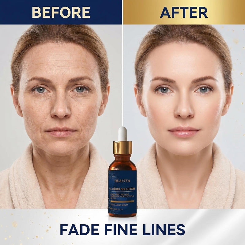 OLAVITA Liquid Solution Anti Aging Serum, Vitamin C Hydration & Skin Care Solution, 2 Pack
