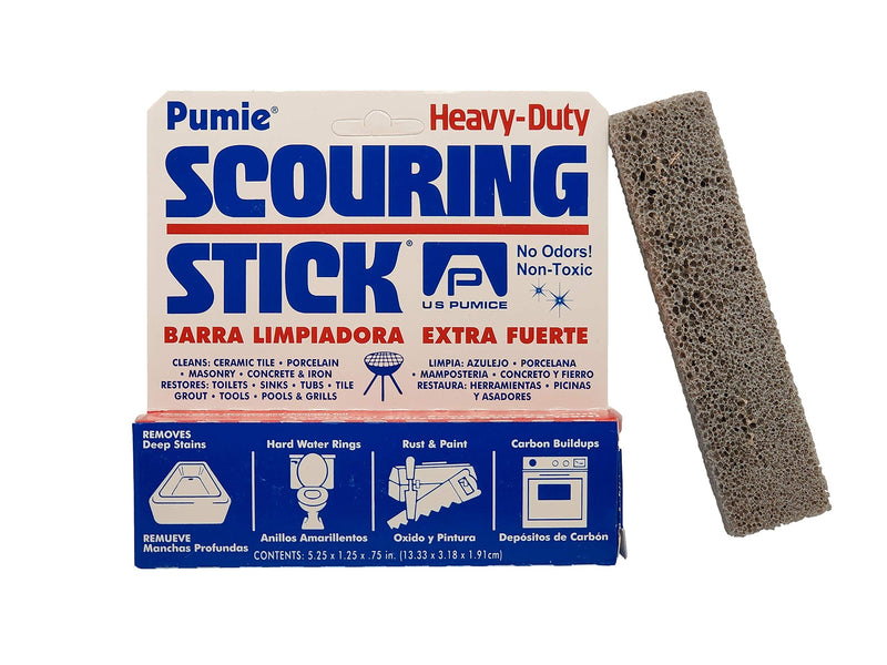 [Australia] - U.S. Pumice Heavy Duty Scouring Stick, 3 Pack, Pumie Pummis Stone, Remove Hard Water Rings, Foot Pumice Stone, Pool Cleaning Stone (3 Pack) 3 Count (Pack of 1) 