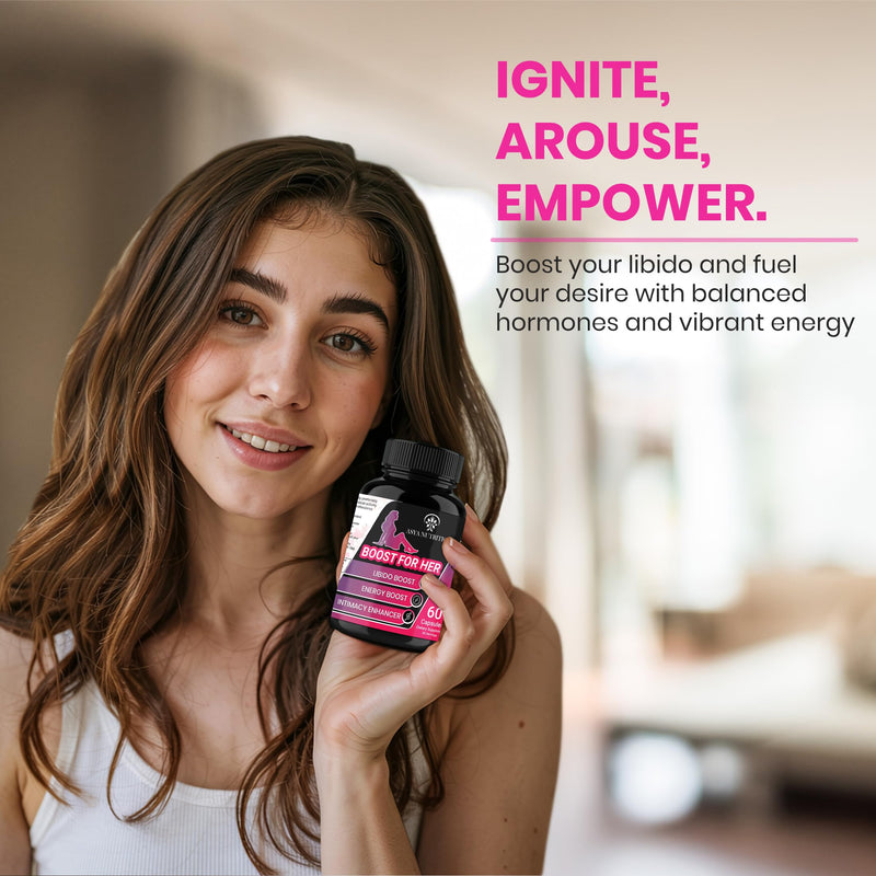 [Australia] - Female Libido Booster for Women | Female Enhancement | Horny Goat Weed 1000mg | Boost for Her | Natural Lubrication | Maca Tongkat ali | Natural & Safe 3rd Party Tested 