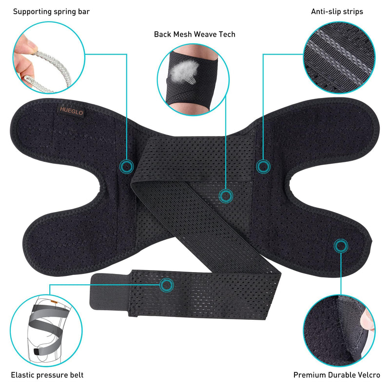 [Australia] - Knee Brace for Men Women, Knee Support with Side Stabilizers for Meniscus Tear Knee Pain, Adjustable Patella Knee Support Knee Brace for ACL MCL Arthritis Injury Recovery (XXL) XXL 
