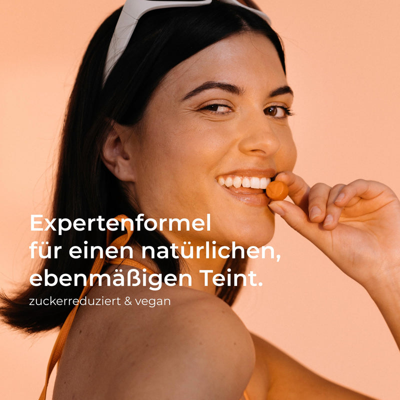 [Australia] - yuicy Golden Tan Glow Beta-Carotene Gummy Bears. High-dose skin vitamins for a long-lasting tan and healthy skin. With lutein, zeaxanthin & 5 other essentials. Vegan, made in Germany. 180pcs 