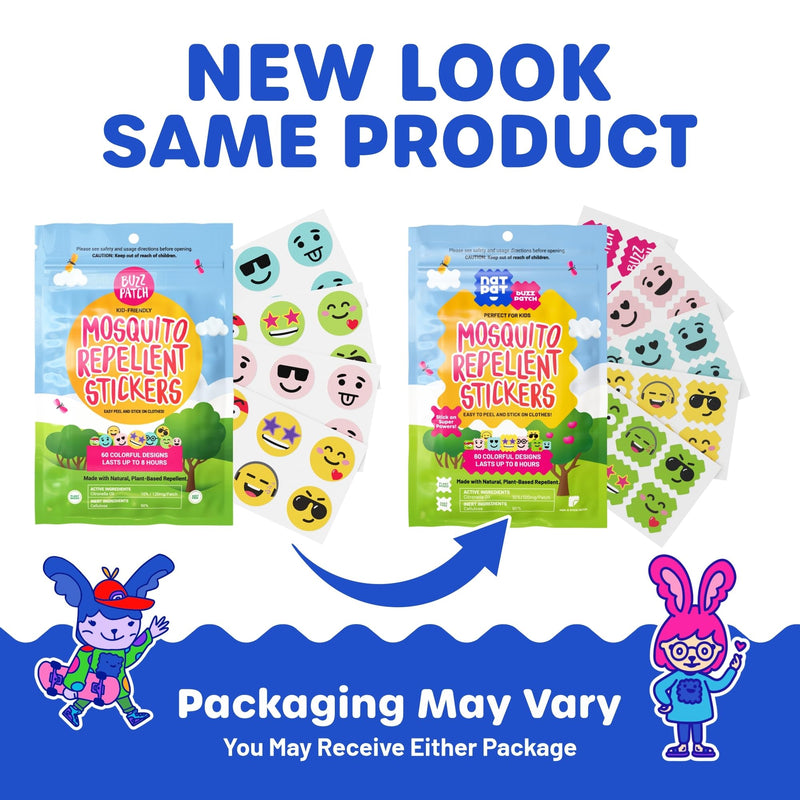 [Australia] - BuzzPatch Mosquito Patch Stickers for Kids (60 Pack) - All Natural, Plant Based Ingredients, Non-Toxic, DEET Free, Citronella Essential Oil Insect Patches, for Toddlers, Babies, Children (2) 2 