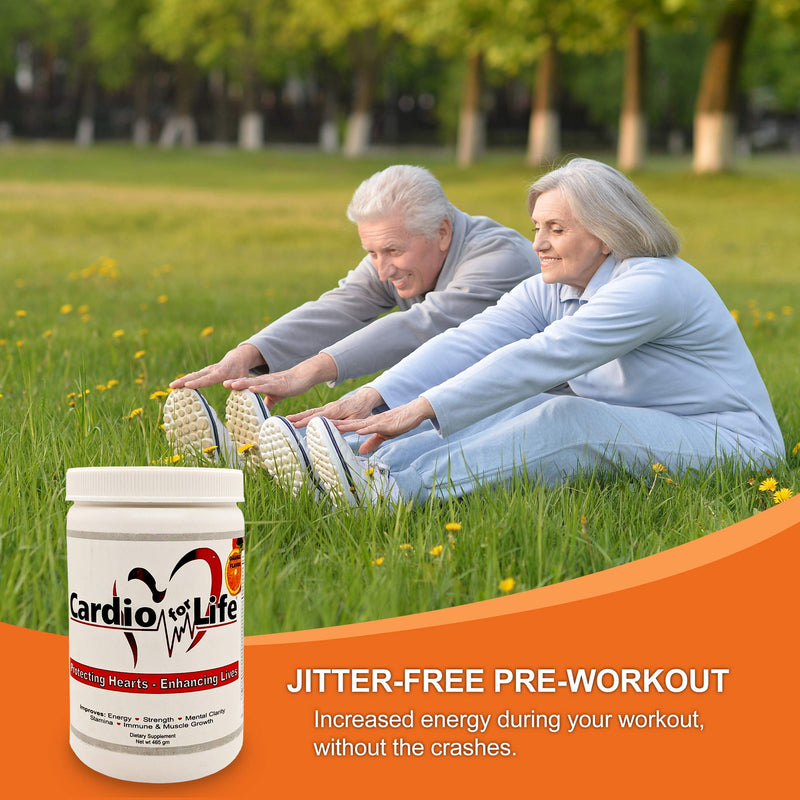 [Australia] - Cardio for Life L-Arginine Powder 16oz - Orange Natural Nitric Oxide Supplement Cardiovascular Increase Energy 16 Ounce (Pack of 1) 
