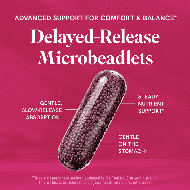 Menopause Vitamins Beadlets, Hot Flashes Night Sweats and Mood Support | With Black Cohosh Red Clover & More, Menopause Supplements for Women with Dong Quai Chaste Tree Berry & DIM, 30 Capsules