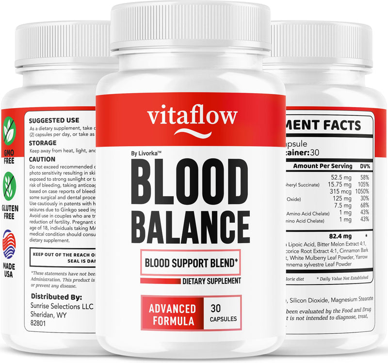 VitaFlow Capsules - Official Balance Supplement Support Capsule, Vitaflow All Natural Premium Advanced Formula, Vita Flow Pills Balance Support, 30 Capsules for 1 Month