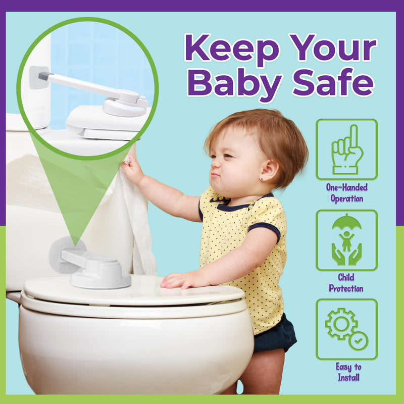 [Australia] - Child Safety Toilet Seat Lock - Easy to Install and Use Toilet Lock, Baby Proof Your Bathroom - Easy Install No Tools Needed - Fits Most Toilets - 1 Pack 