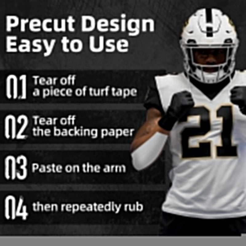 OK TAPE Turf Tape Football, Extra Wide Turf Tape for Turf Burn, White Kinesiology Tape Waterproof, Durable and Super Sticky, 4in x 21ft (4in x 15.75in/16pcs)