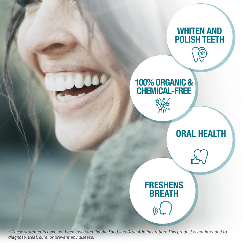 Organic Activated Charcoal Powder for Teeth Whitening by Olivie Smile, Natural Toothpaste Alternative, Desert Olive Tree Charcoal, Fluoride and Chemical Free 1.8 oz