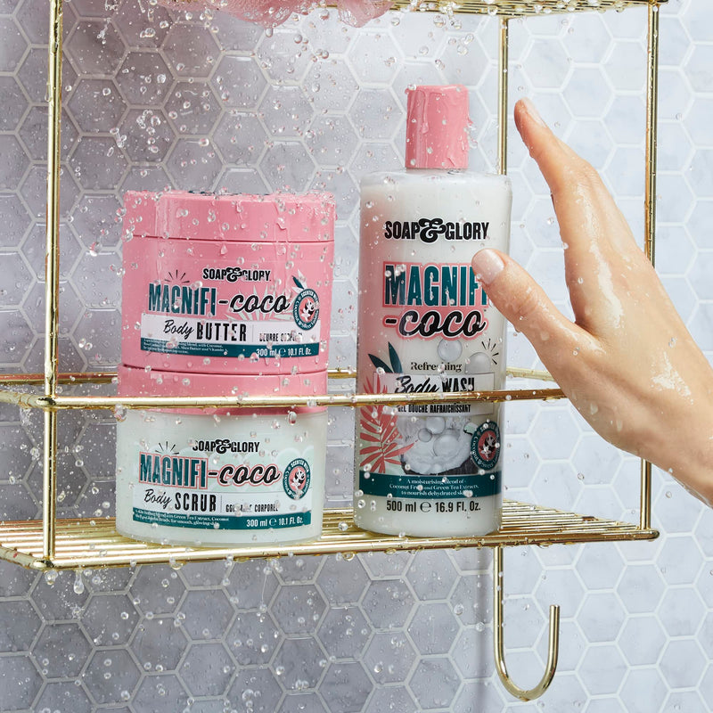 Soap & Glory Magnifi-Coco Body Lotion for Women - Coconut Scented Lotion for Dry Skin with Almond Oil, Shea Butter & Vitamin A - Vegan Body Moisturizer (16.9 fl oz) 16.9 Fl Oz (Pack of 1)