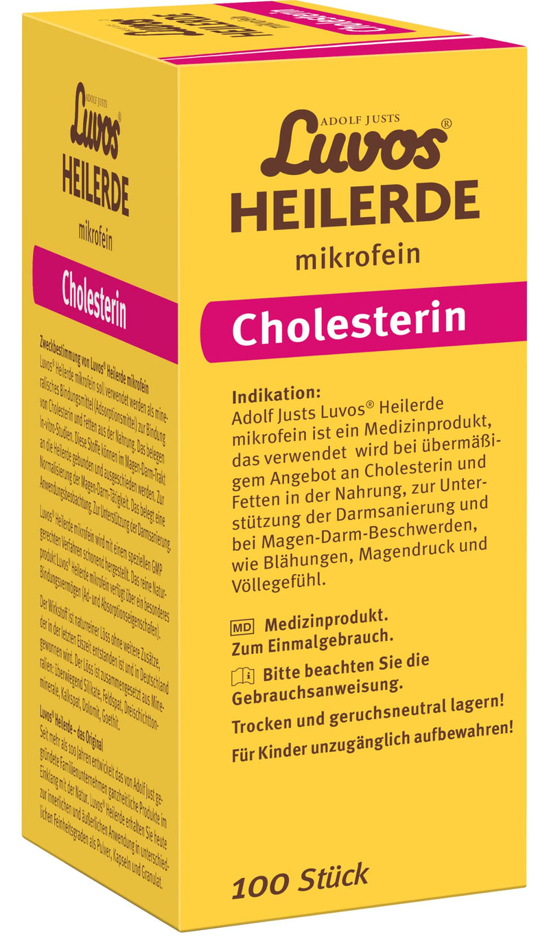 [Australia] - Luvos healing clay micro-fine cholesterol - 100 capsules - for binding cholesterol and fats - vegan natural product - the original from Luvos 100 pieces - capsules 