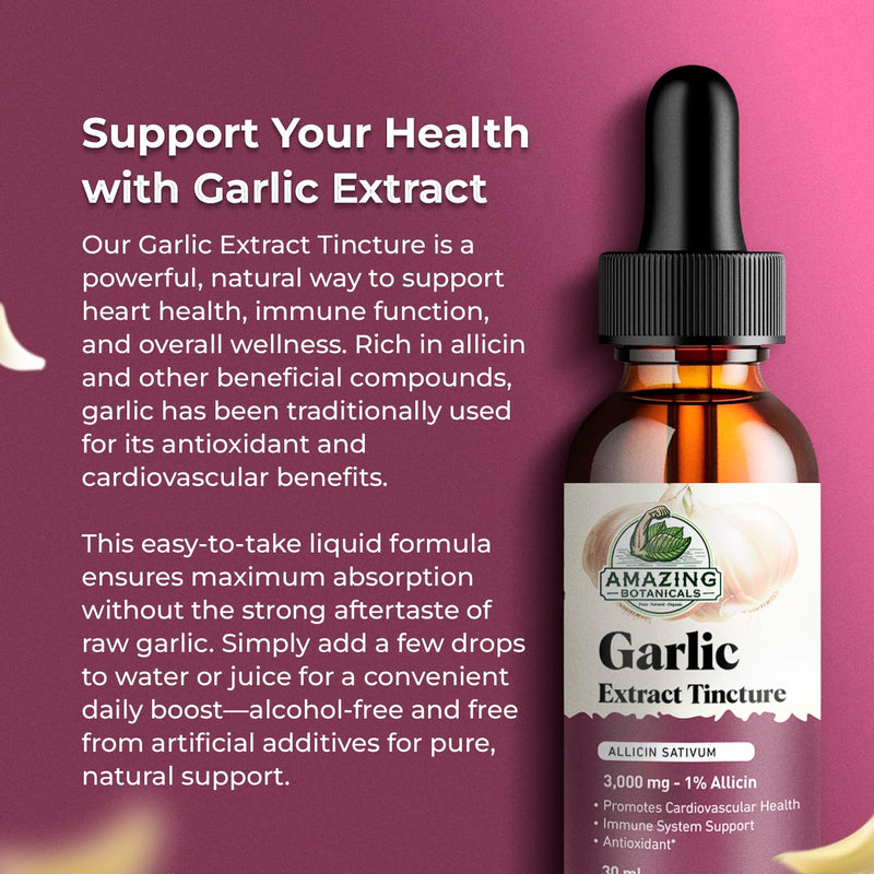 [Australia] - Garlic Tincture ‚Äì Allium Sativum Herbal Extract ‚Äì High Potency Liquid Supplement ‚Äì (1oz) 1 Fl Oz (Pack of 1) 