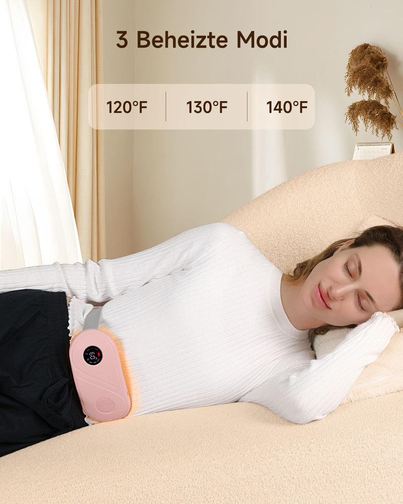 [Australia] - ALLJOY heat belt period, period heat belt, heating belt electric back, period heating pad wireless - 3 heat & 3 vibration modes, electric heating pad for period cramps for women, girls 