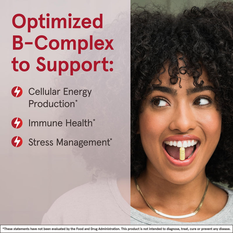 Jarrow B-Right Vitamin B Complex Formula, 100 Capsules | Optimized B-Complex Supports Cellular Energy & Metabolism, Cardiovascular Health, Immune & Heart Health, Vegan, Non-GMO Unflavored 100 Count (Pack of 1)