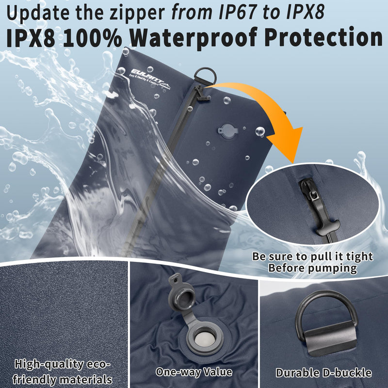 Travel Vacuum Bags with Pump,IPX8 Waterproof Vacuum Compression Bag | Suitable for Carry-On Suitcase & Travel Backpack,Space Saver Bags Packing Organizers