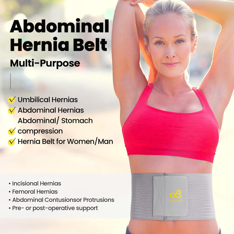 [Australia] - Umbilical Hernia Bandage.6.88" Umbilical Hernia Belt Men/Women - Abdominal Belt for Hernia: Navel, Incisional, Epigastric, Ventral. Inguinal Hernia Belt (Umbilical Hernia). Hernia Abdominal Belt for Women & Men-L L 1 