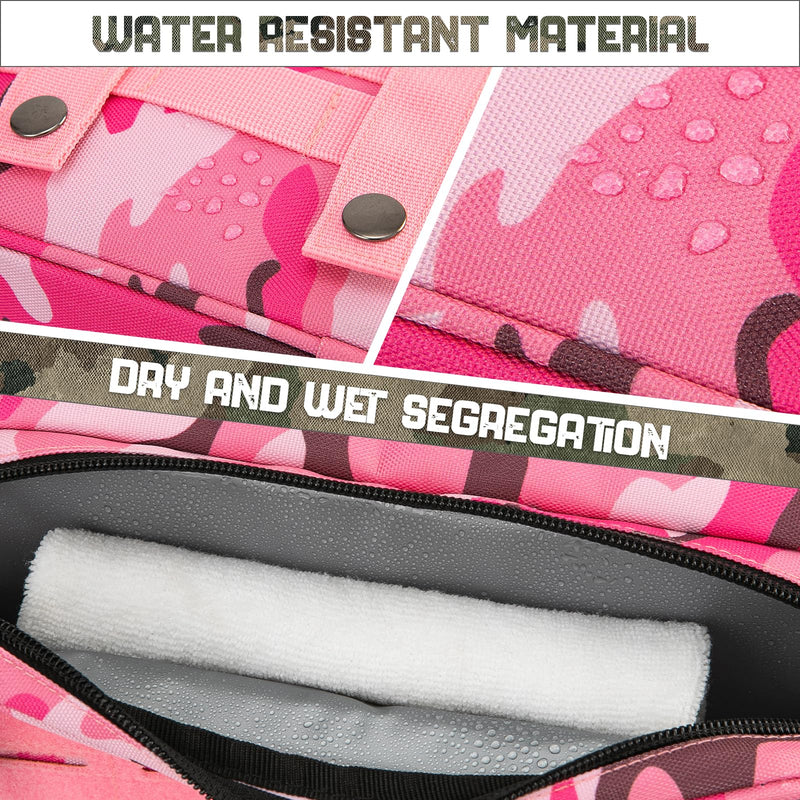 QT&QY 25L Tactical backpack & Tactical Toiletry Bag(Pink Camo)