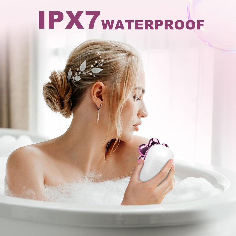 [Australia] - Electric Razors for Women, Wet/Dry 7D Rechargeable Rotary Shaver for Legs, Water Resistant Grooming Kit - Electric Razors for Women, Facial Hair Removal, Bikini Trimmer, Lips - Gentle Hair Remo Pink 