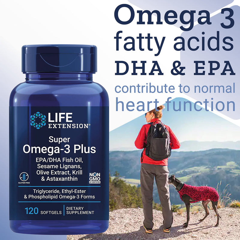 Life Extension, Super Omega-3, with Fish Oil and Essential Fatty Acids, Highly Dosed, 240 Soft Capsules, Laboratory Tested, Gluten-Free, SOYA-Free, Non-GMO