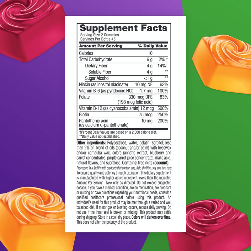 [Australia] - Vitafusion Fiber Well Fit Gummies Supplement, 90 Count (Packaging May Vary) 