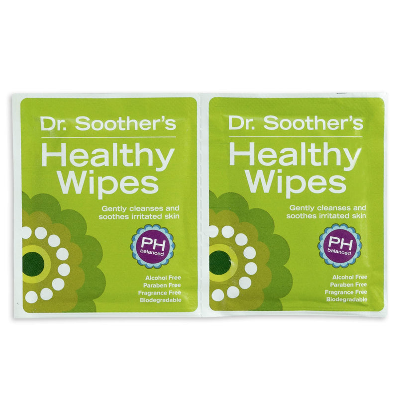 [Australia] - Dr. Soother's Healthy Wipes - PH Balanced Feminine Hygiene Wipes - Unscented - Hypoallergenic - Alcohol & Fragrance Free - 60 Individually Wrapped Cleansing Wipes For Women & Girls Fragrance-Free 1 Count (Pack of 60) 
