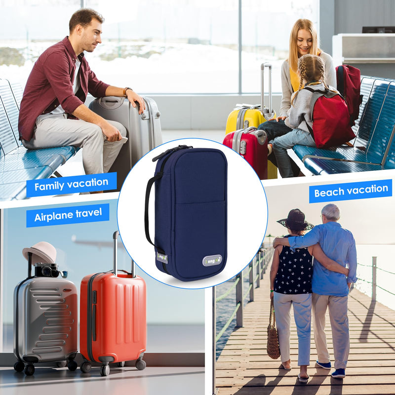 [Australia] - YOUSHARES Insulin Cooler Bag with 2 Ice Packs - 21*11.5*6CM Portable but Large Capacity Medication Case for Diabetics Keep Supplies Safe and Cold Diabetes Bag (Navy Blue) Y10-Navy Blue 