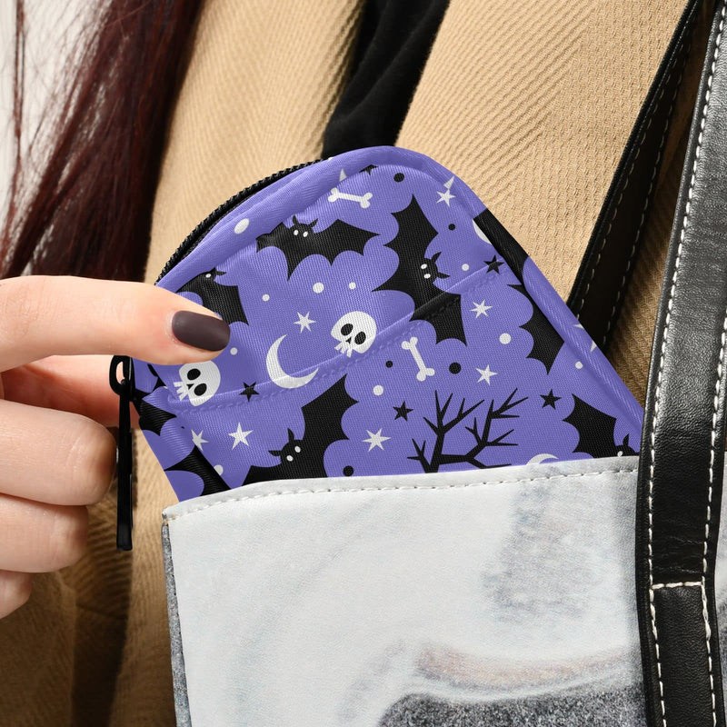 Halloween Bats Travel Pill Organizer Bag | With Zipper 7 Day Portable Weekly Medicine Box Case & Vitamin Supplement Dispenser Pouch for Men Women Color #09