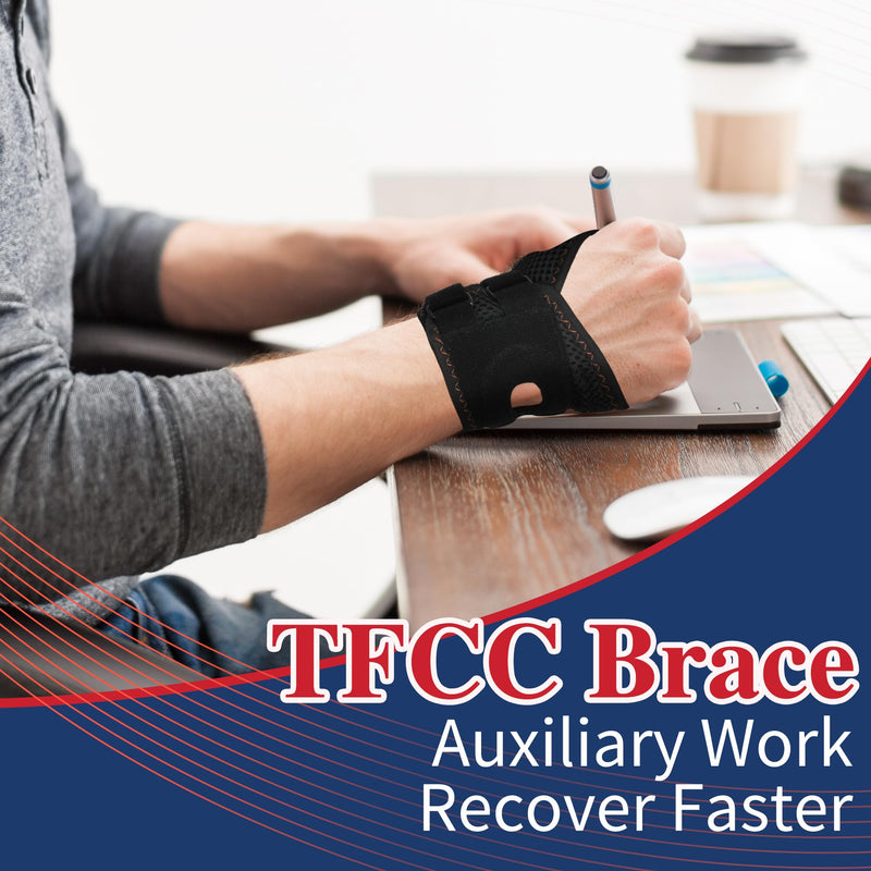 [Australia] - AKSO MEDICOS Wrist Brace for TFCC Tears, Adjustable Wrist Wraps with Ring Pad for Ulnar Sided Wrist Pain, DRUJ Instability, for Repetitive Wrist Use Injury, Right Hand, M Size Medium 