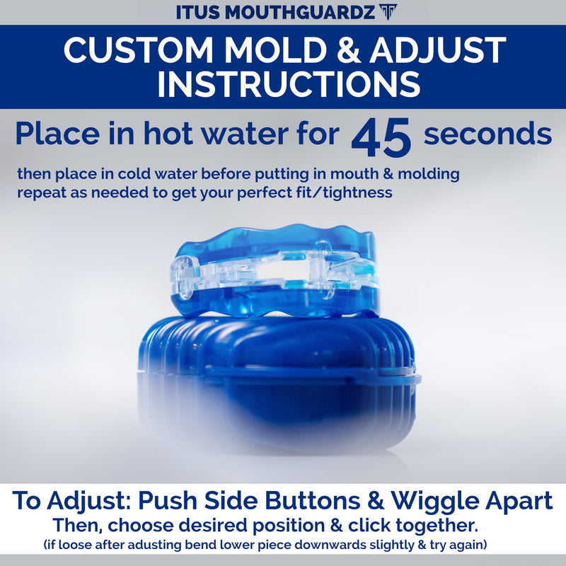 [Australia] - SilentZPro (BlueTech) - USA Designed & FDA Cleared Anti-Snore Mouthpiece - Fully Adjustable Anti-Snore Mouth Guard Device - Itus Mouthguardz Medium 